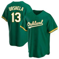 Athletics #13 Gio Urshela Player Green Replica Game Baseball Jerseys鎷㈢瘬璧傚崵鍗ゆ埉鎷㈡紡