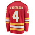 C.Flames #4 Rasmus Andersson Player Fanatics Home Breakaway Red Hockey Jerseys