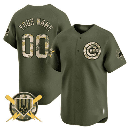 Custom C.Cubs Armed Forces Day Vapor Premier Limited篓C Stitched Baseball Jerseys
