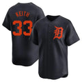 D.Tigers #33 Colt Keith Player Navy Limited Alternate Baseball Jerseys