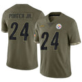 P.Steelers #24 Joey Porter Jr. Player Salute To Service Limited Olive Football Jerseys