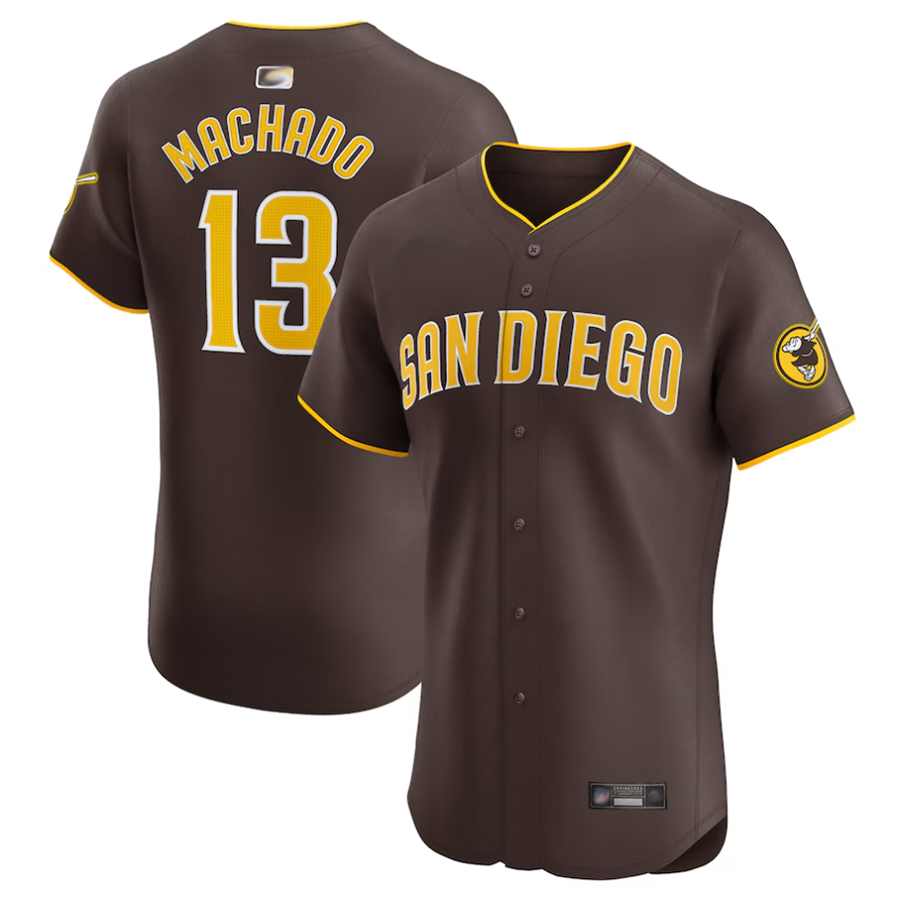 S.Diego Padres #13 Manny Machado Player Brown Road Elite Baseball Jerseys¡ꡧ?¡ä???