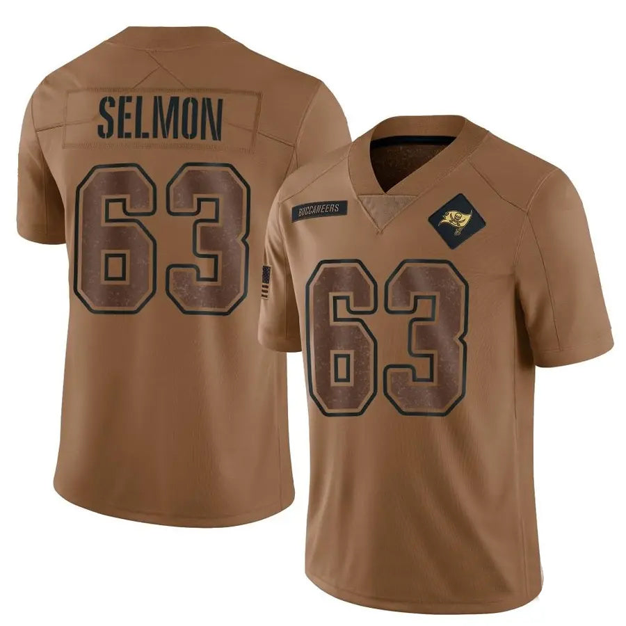 TB.Buccaneers #63 Lee Roy Selmon Player Brown Salute To Service Limited Football Jerseys